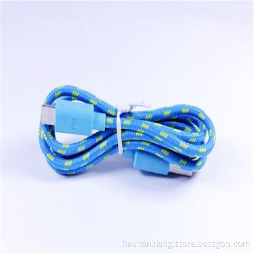 Round Fabric Braided Transfer Nylon Data Cable
